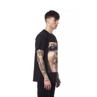 Printed Round Neck T-shirt with Short Sleeves M Men thumbnail