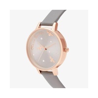 Olivia Burton Women's Gray Synthetic Leather Watch - One Size thumbnail