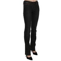 Mid Waist Slim Fit Corduroy Jeans with Logo Details W26 US Women thumbnail