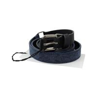 Classic Black Leather Belt with Buckle Fastening by CNC Costume National 85 cm Women thumbnail