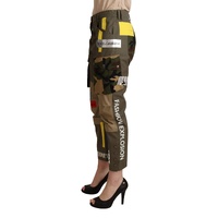 Dolce & Gabbana Women's Green Military Cargo Trouser Cotton Pants - 38 IT thumbnail