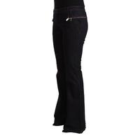 EXTE Cotton Stretch Mid Waist Flared Denim Jeans 44 IT Women thumbnail