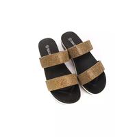 Rhinestone Embellished Low Sandal with Two Straps 37 EU Women thumbnail