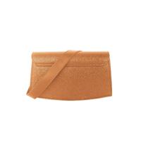 Faux Leather Shoulder Bag with Silver Rubber Logo One Size Women thumbnail