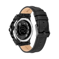 Police Men's Black Leather Watch - One Size thumbnail