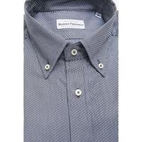 Robert Friedman Men's Blue Cotton Shirt - M thumbnail
