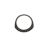 100% Authentic NIALAYA Sterling Silver Ring with Black CZ Crystals 47 EU Women thumbnail