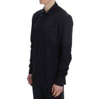 Purple Striped Cotton Nightshirt with Logo Details S Men thumbnail