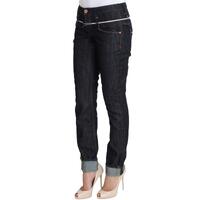 Authentic ACHT Straight Fit Dark Blue Jeans with Logo Details W26 US Women thumbnail