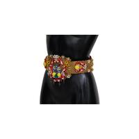 Floral Crystal Embellished Wide Waist Belt 42 IT Women thumbnail