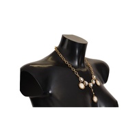 Dolce & Gabbana Women's Gold Clock Statet Crystal Chain Necklace - One Size thumbnail