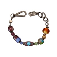 Dolce & Gabbana Women's multicolor Silver Chain Brass Beaded Lobster Clasp Bracelet - One Size thumbnail