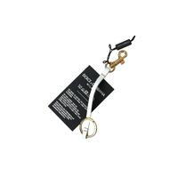 Dolce & Gabbana Women's Black Silicone DG Logo Gold Brass Keychain - One Size thumbnail