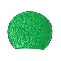Dolce & Gabbana Women's Green Calfskin Leather Round Logo Hand Mirror Holder - One Size thumbnail