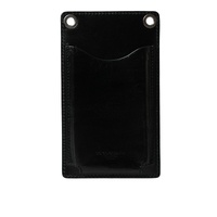 Dolce & Gabbana Men's Black Calf Leather Zip Logo Shoulder Neck Strap Wallet - One Size thumbnail