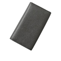 Dolce & Gabbana Men's Black Leather Silver Metal Logo Plaque Trifold Keyring - One Size thumbnail