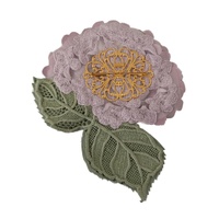 Dolce & Gabbana Women's Elegant Purple Floral Silk Blend Brooch - One Size thumbnail