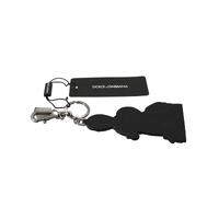 Dolce & Gabbana Keychain with Logo Badge and Leather Applique One Size Women thumbnail