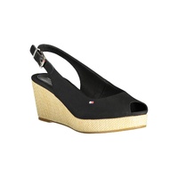 Tommy Hilfiger Women's Black Cotton  Sandal - 40 EU thumbnail