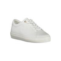 Tommy Hilfiger Women's White Polyester Sneaker - 39 EU thumbnail