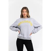 Oversized Maxi Lettering Sweatshirt with Dropped-shoulder Sleeves M Women thumbnail