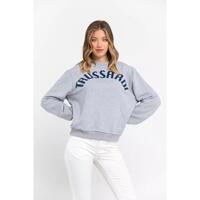 Oversized Round-neck Sweatshirt with Maxi Lettering XS Women thumbnail
