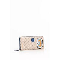 Trussardi Zip Wallet with 70s Print and Numeric Patch One Size Men thumbnail
