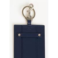 Leather Badge Holder with Hammered Detailing and Brand Lettering One Size Men thumbnail