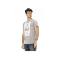 Trussardi Action Men's Elevate Casual Chic with Sleek Gray Tee - M thumbnail
