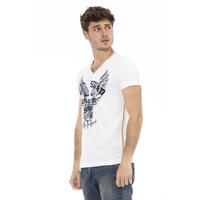 Short Sleeve T-shirt with V-neck and Front Print L Men thumbnail