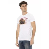 Short Sleeve T-shirt with Round Neck and Front Print XL Men thumbnail