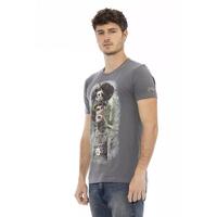 Short Sleeve T-shirt with Round Neck and Front Print L Men thumbnail