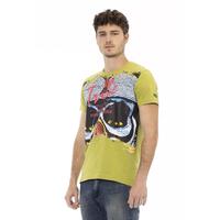 Short Sleeve T-shirt with Round Neck and Front Print XL Men thumbnail