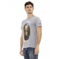 Short Sleeve T-shirt with Round Neck and Front Print L Men thumbnail