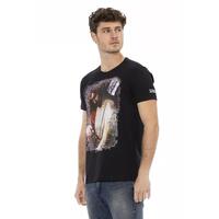 Short Sleeve T-shirt with Round Neck and Front Print XL Men thumbnail