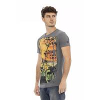 Short Sleeve T-Shirt with Round Neck and Front Print 2XL Men thumbnail
