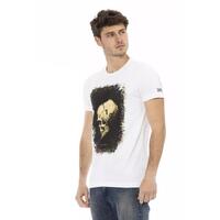 Short Sleeve Round Neck T-shirt with Front Print M Men thumbnail