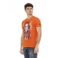 Black Short Sleeve T-shirt with Front Print L Men thumbnail