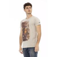 Round Neck Short Sleeve T-shirt with Front Print L Men thumbnail
