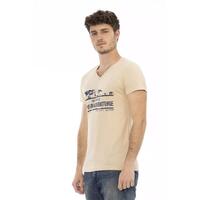 Short Sleeve T-shirt with V-neck and Front Print L Men thumbnail