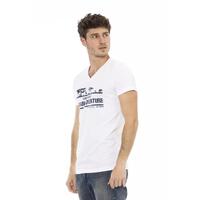 Short Sleeve V-Neck T-shirt with Front Print 2XL Men thumbnail