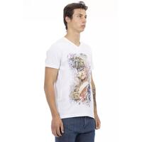 Short Sleeve T-shirt with V-neck and Front Print 2XL Men thumbnail