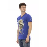 Short Sleeve V-Neck T-shirt with Front Print 2XL Men thumbnail
