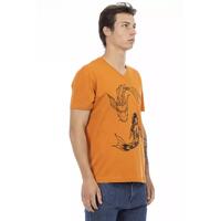Short Sleeve V-Neck T-Shirt with Front Print 2XL Men thumbnail