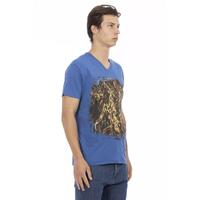 Short Sleeve T-shirt with V-neck and Front Print XL Men thumbnail