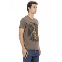 Short Sleeve V-Neck T-Shirt with Front Print 2XL Men thumbnail