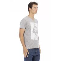 Short Sleeve T-shirt with V-neck and Front Print XL Men thumbnail