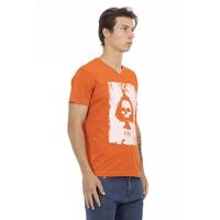 Short Sleeve T-shirt with V-neck and Front Print S Men thumbnail