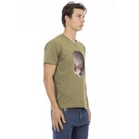 Short Sleeve T-shirt with V-neck and Front Print S Men thumbnail