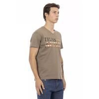 Short Sleeve T-shirt with V-neck and Front Print L Men thumbnail